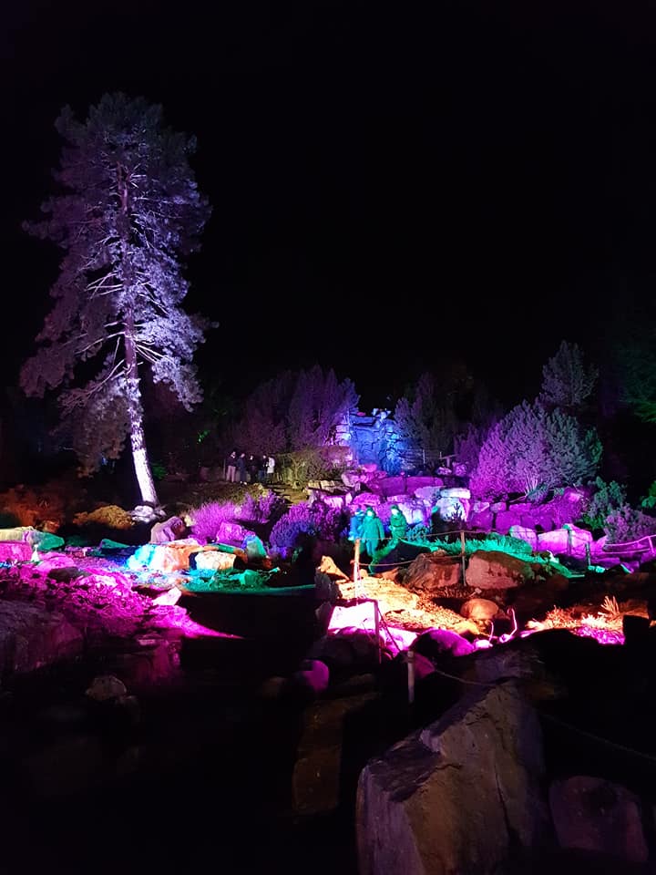Wie eine Insel aus Licht und Farben.
