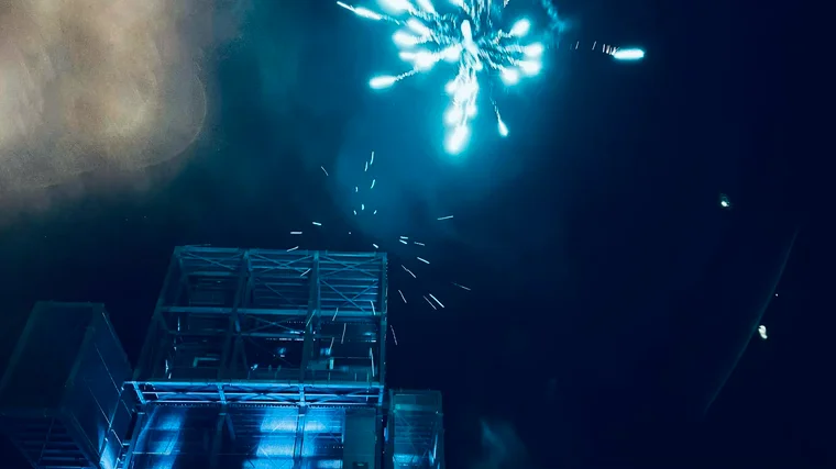 Indemann im Feuerwerk