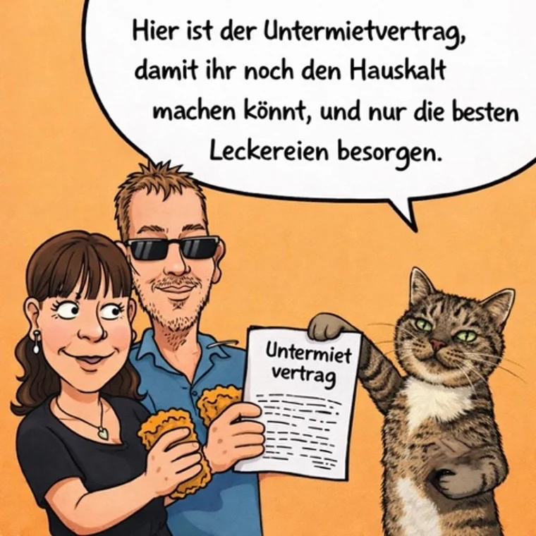 Übergabe des Untermietvertrags – Leo übernimmt offiziell.